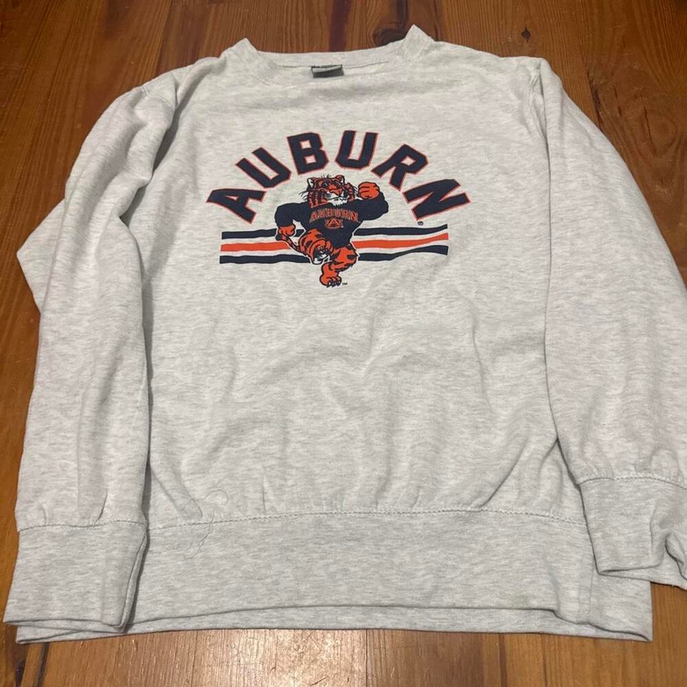Vintage 90s Auburn Tigers Aubie Mascot MV Sport Sweatshirt Large